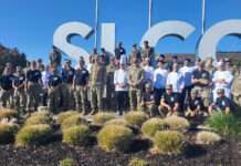 Culinary collaboration celebrates veterans at SLCC A group photo of student chefs, faculty and military personnel