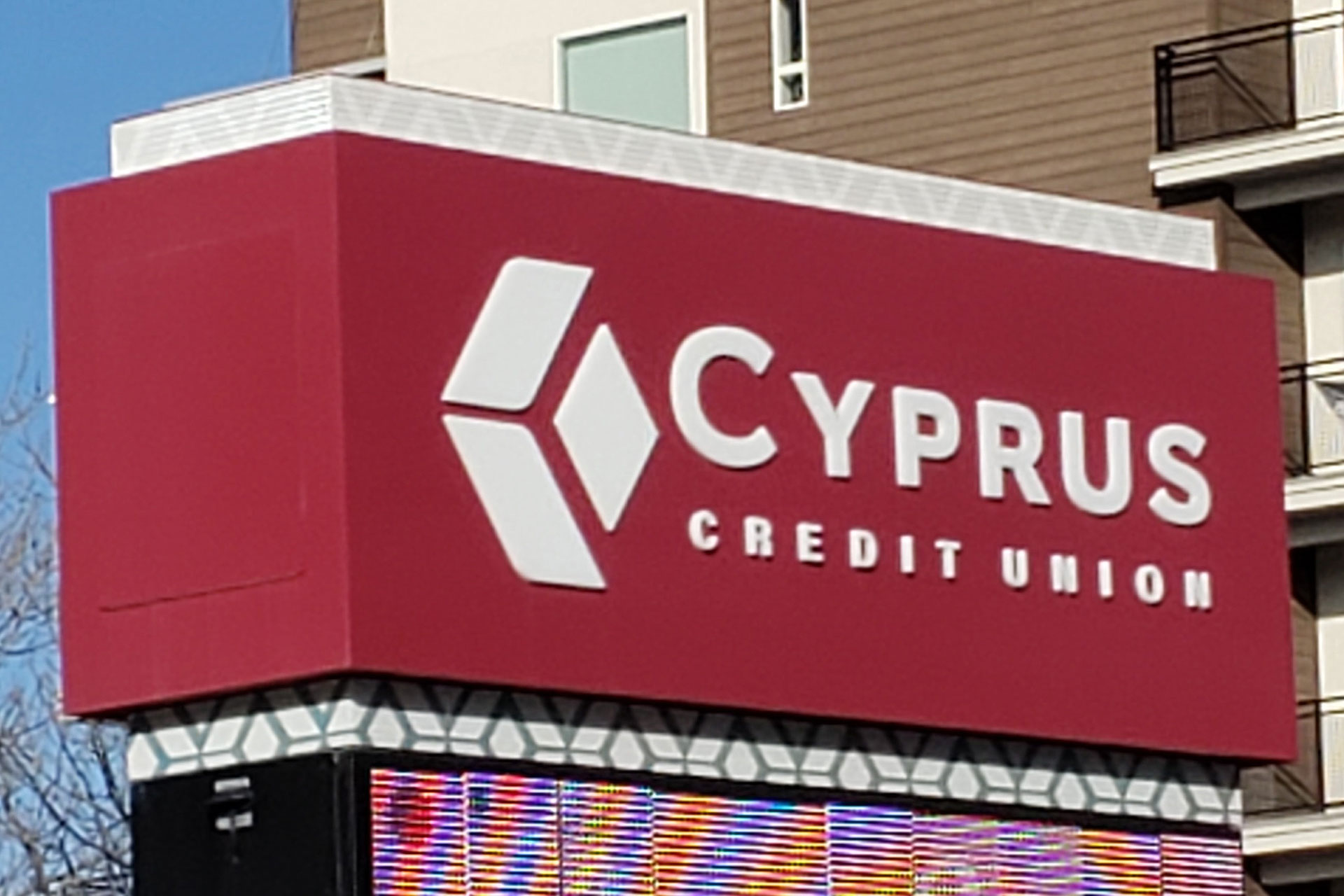 Cyprus Credit Union sign