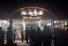 Patagonia SLC hosts 20th Backcountry Film Festival Line forming outside Patagonia store in Salt Lake City