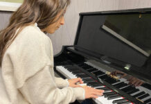 Adults are proving it is not too late to start new challenges Belen Leon playing piano