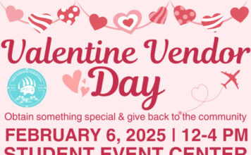 Valentine Vendor Day preview: Obtain something special and give back to the community Flyer entailing further details about Valentine Vendor Day