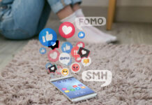 Op-ed: Gen Z’s dark humor masks deeper mental health struggles Illustration of social media buttons emanating from a smartphone on the floor