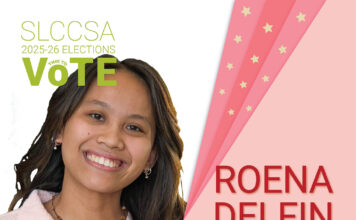 SLCCSA elections: Meet the candidates for 2025-26 SLCCSA candidate poster for Roena Delfin