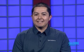 Globe News: April 17, 2025 Andy Monreal reading a news script in studio