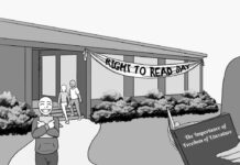 National Right to Read Day: It’s all about freedom Illustration of Right to Read Day at the library