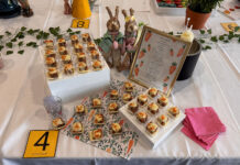 Sweet and savory: Spring Fling cooking competition tests SLCC culinary students Carrot cake bites with candied carrots and custard on top sitting on a buffet table