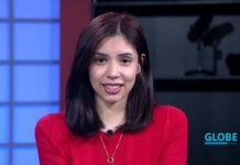 Globe News: May 6, 2025 Samantha Alegre hosting a news show in the TV studio