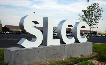 SLCC West Valley Center, South Valley Services partner to host summer BBQ, resource fair Monument of block letters for SLCC