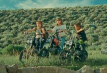 Salt Lake’s summer is hopping Three young actors sitting on bicycles in a field of sagebrush