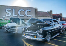 ‘Hop into College’ community event combines cars, SLCC resources Classic cars parked in front of SLCC West Valley Center