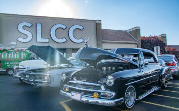 ‘Hop into College’ community event combines cars, SLCC resources Classic cars parked in front of SLCC West Valley Center