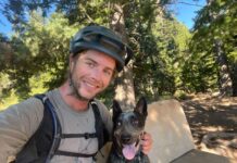 SLCC faculty and students discuss outdoor recreation in Utah Sam taking a selfie with his dog, Milo