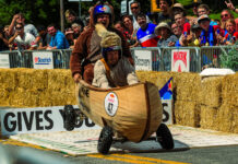 Photos: 2025 Red Bull Soapbox Race in Salt Lake City Red Bull Soapbox contestants in car 47, which resembles a canoe