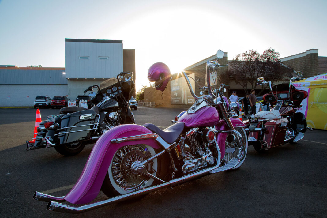 Motorcycles of various colors and styles