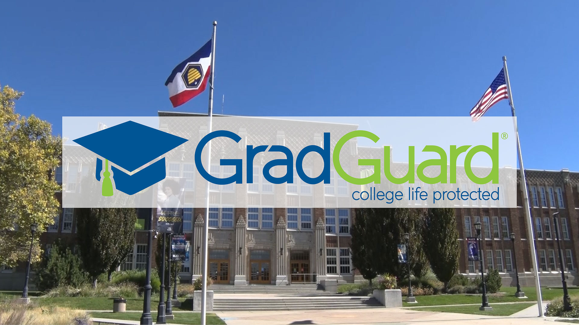GradGuard logo superimposed over South City Campus