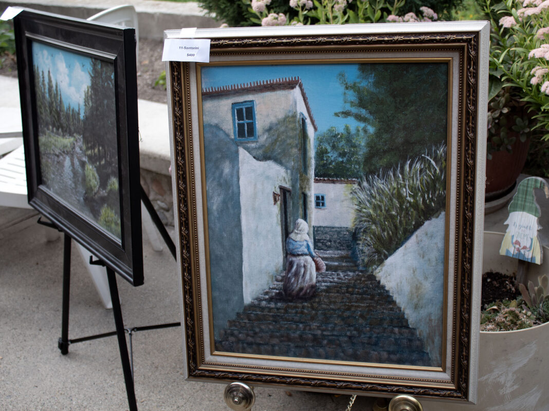 Santorini painting