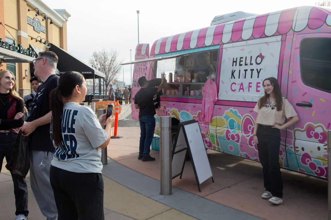 Hello Kitty Cafe Truck parked outside