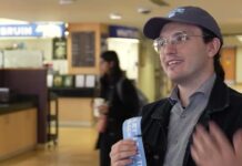 What’s Bruin’ – Online vs. In-person classes Spencer asking a student about class preferences