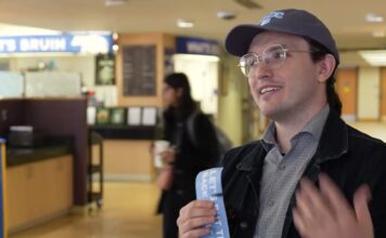 What’s Bruin’ – Online vs. In-person classes Spencer asking a student about class preferences