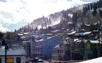 In photos: A last look at Sundance in Utah Buildings at base of a snowy mountain