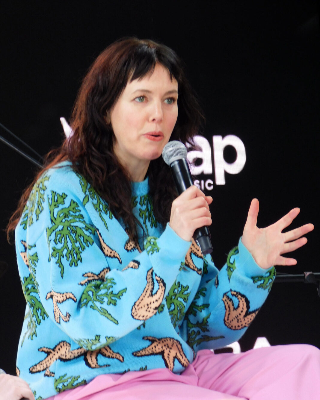 Anna Meredith answering a question