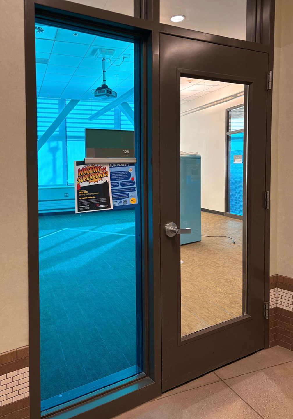 Entrance to future Honors Lounge at Redwood