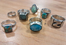 In photos: A look inside SLCC’s jewelry-making class Seven rings of various designs sitting on a table