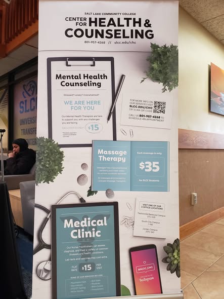 Banner describing different services offered by the CHC