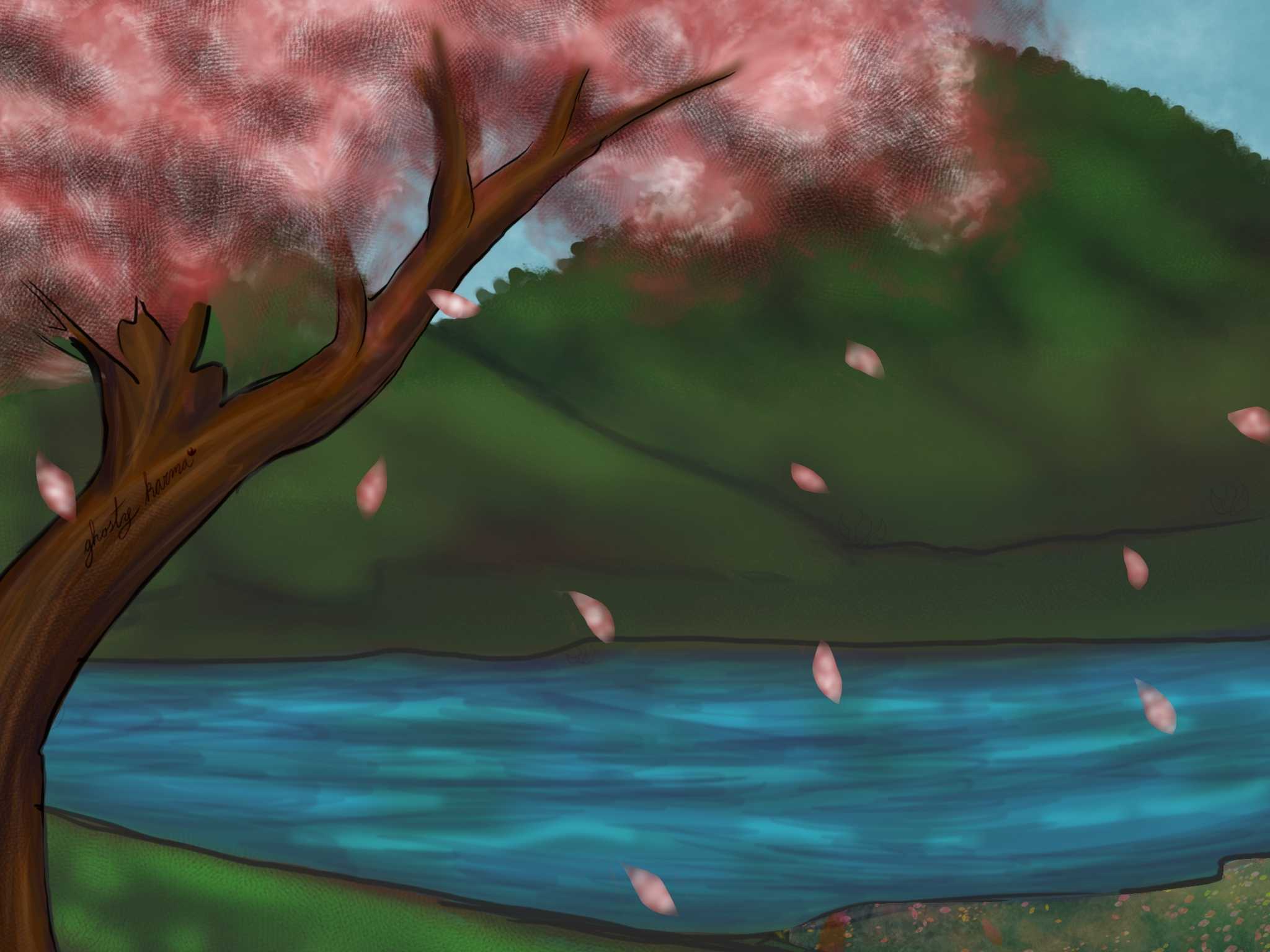 Illustration of the scene described in the poem "Nurtured Life"