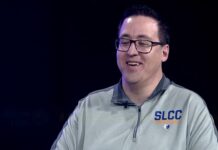 Bruin Lens: Salt Lake Community College Athletic Director Gary talking during an interview