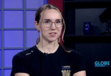 Globe News – April 16, 2026 Meggie Wardell reading the news from inside a TV studio