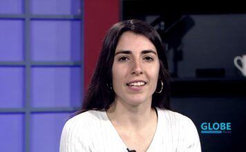 Globe News – May 5, 2026 Belen Leon reading the news from inside a TV studio