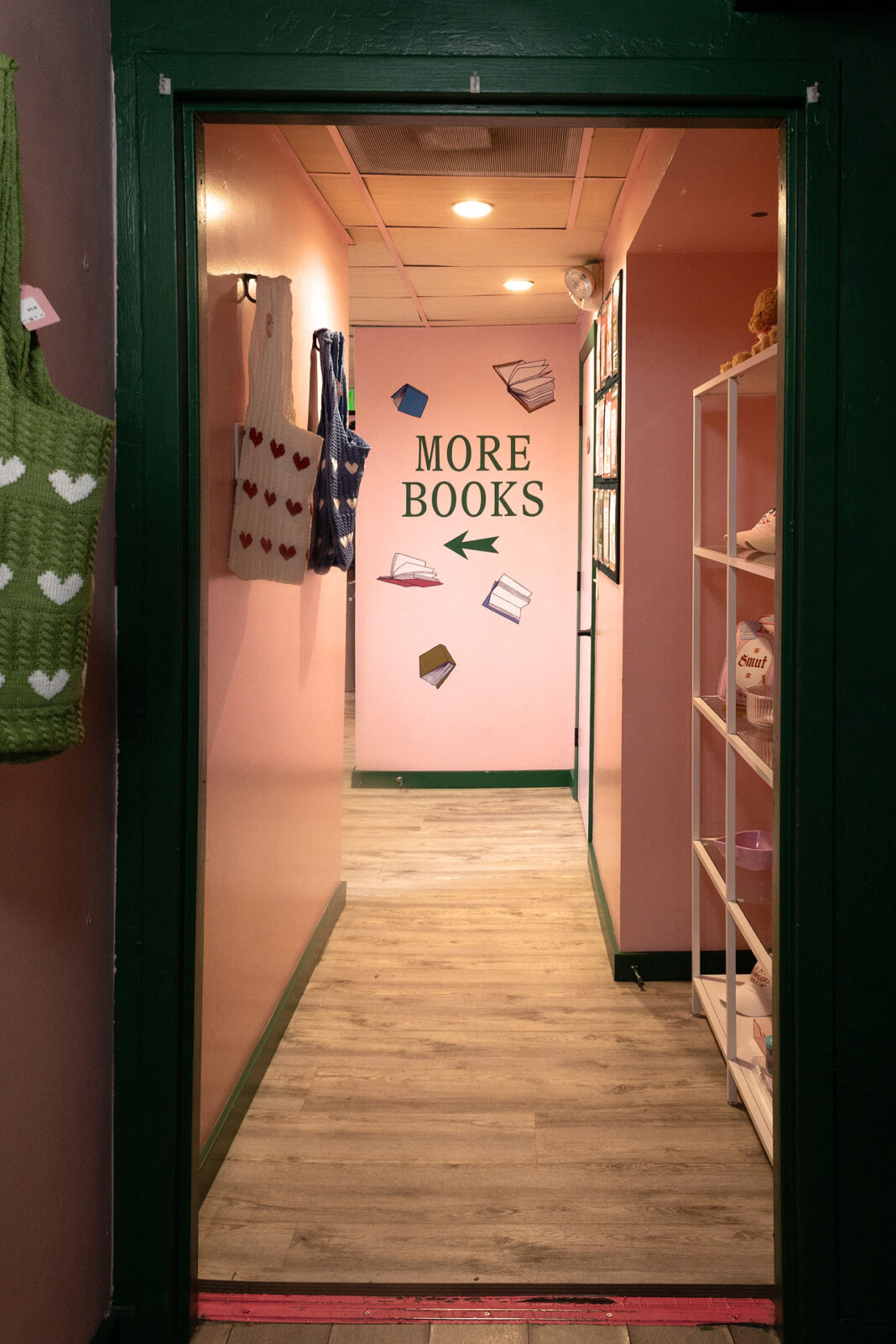 View through a doorway to more books