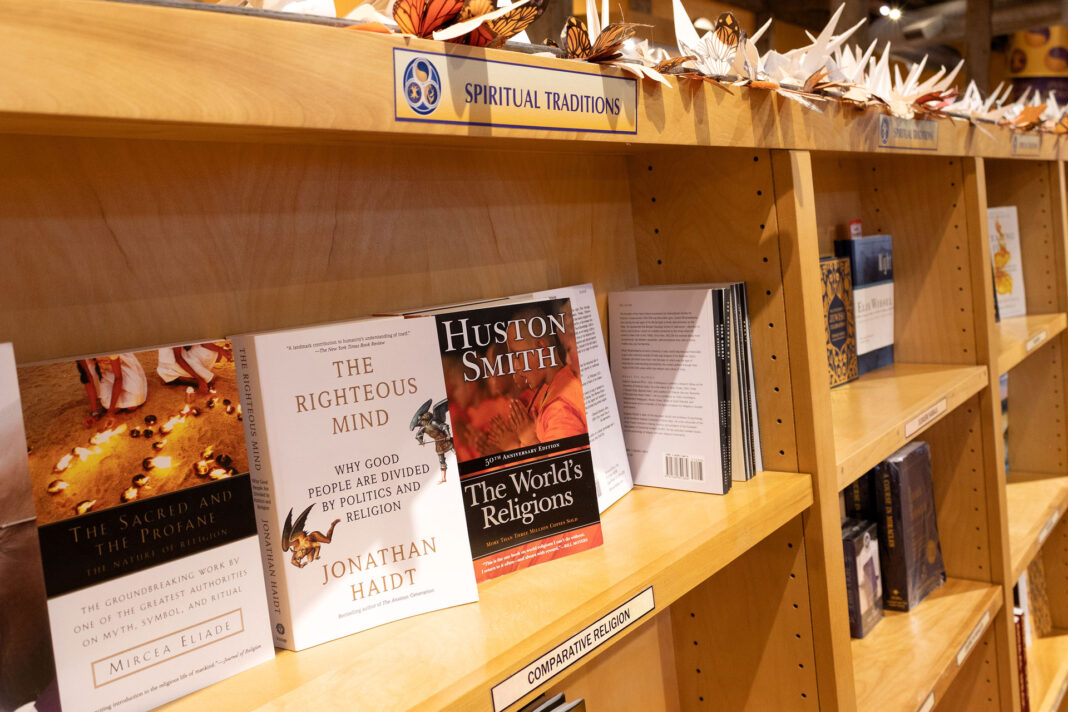 Books on a shelf