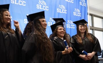 With graduation tassels and encouragement, Utahns celebrate earning degrees inside prison SLCC graduates wearing black caps and gowns