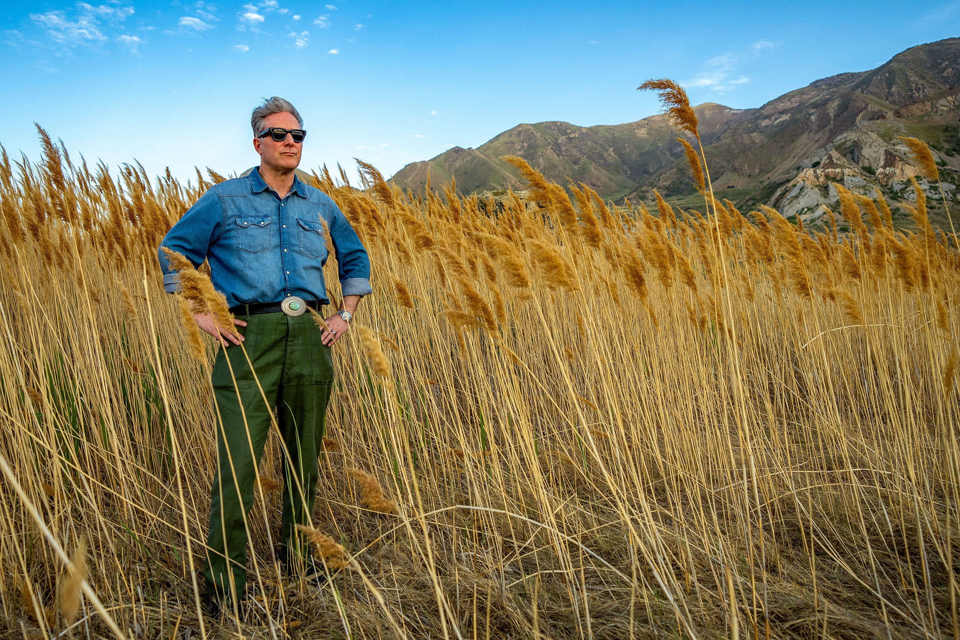 Chris standing among the phragmites