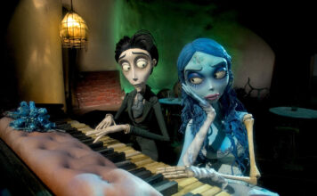 Staff picks: The Globe’s Halloween watchlist Victor looking at corpse bride while playing piano