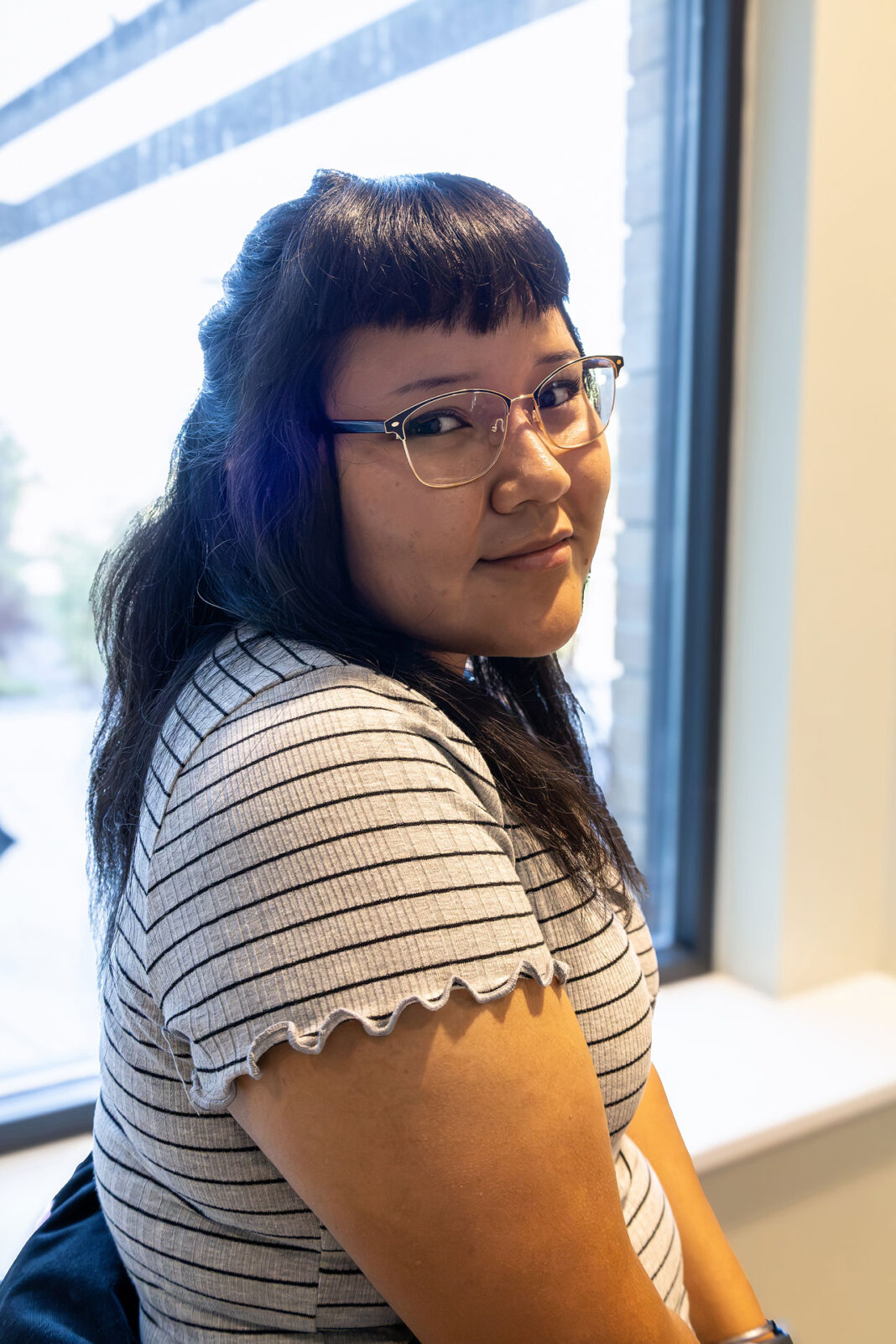 Portrait style photo of Vivica Haskin who attended the Zine Machine Launch Party
