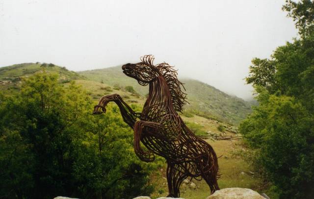 Metal sculpting at SLCC forges futures and skills for all students Wire horse sculpture