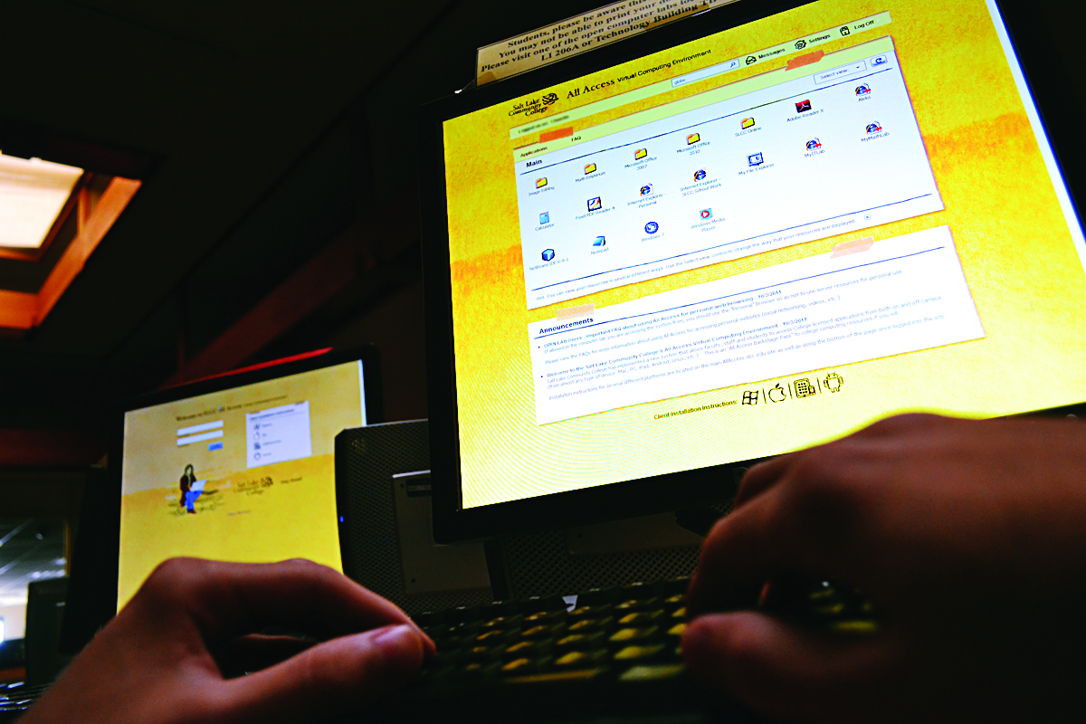 SLCC enters the realm of cloud computing with “All Access” Students are greeted with this screen when logging into All Access