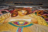 Elaborate chalk art drawing
