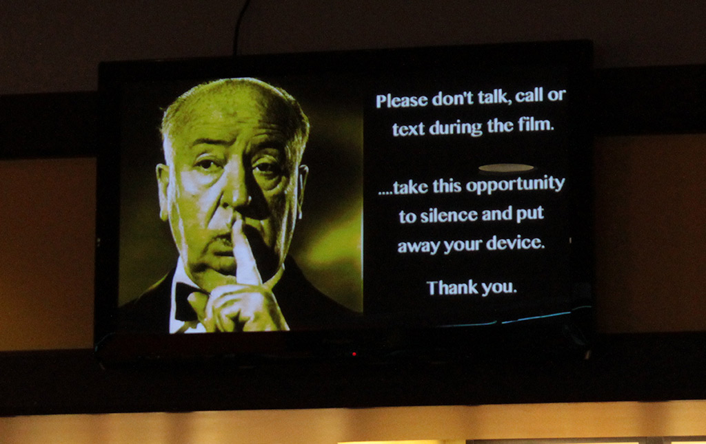 Is movie etiquette dead? Setting the tone Alfred Hitchcock at Broadway