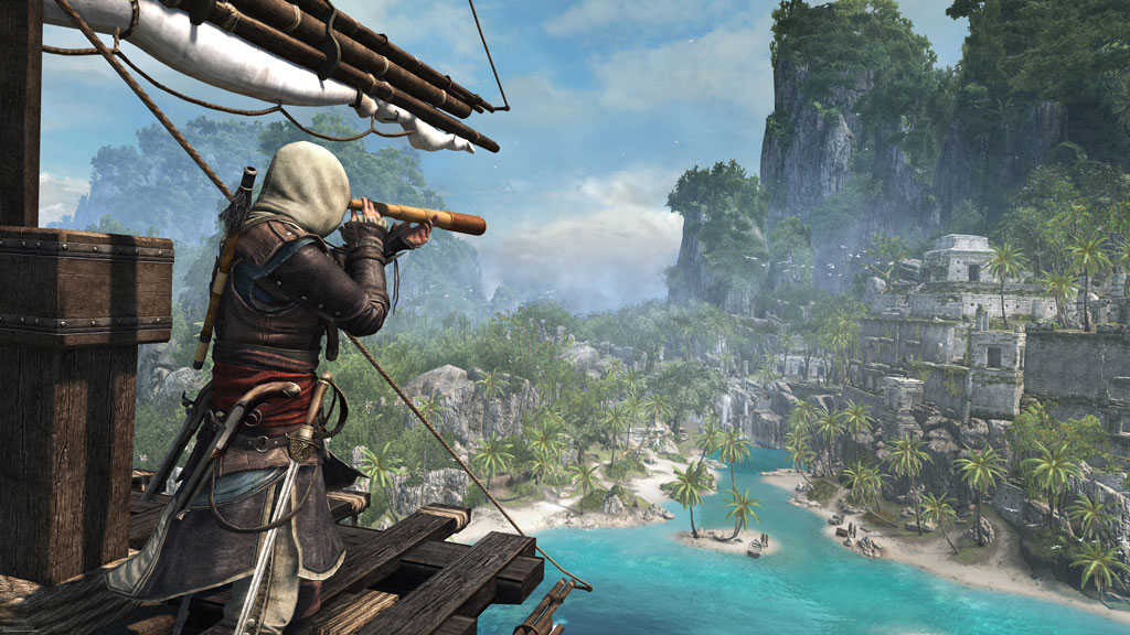 Press Start to Game: ‘Assassin’s Creed IV’: Black Flag: A pirate’s life for me The spyglass is one of the new features that allows players to identify islands and other ships.