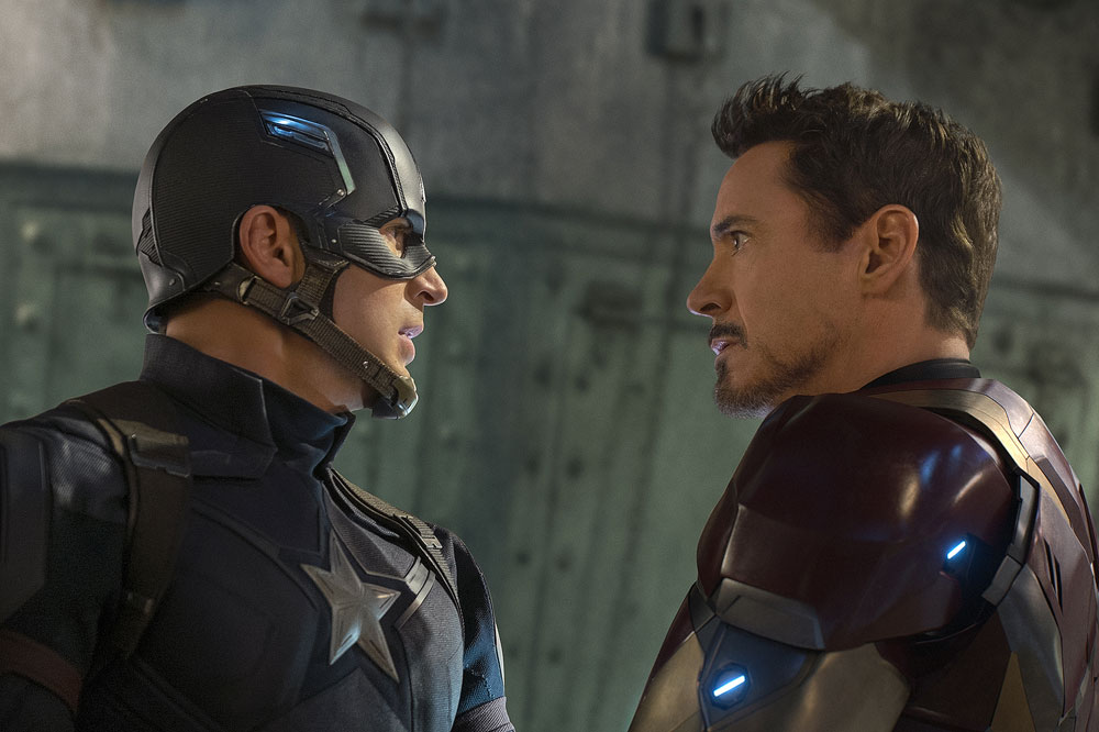 Movie review: ‘Captain America: Civil War’ Chris Evans, left, and Robert Downey Jr.