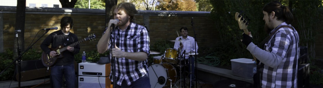 The Family Gallows bring performance to SLCC The Family Gallows featuring (Left to Right) Guitarist Kyle Whipple, Lead Singer John Dilley, Drumer Peter Evans, and bassist Jacob Gallow.