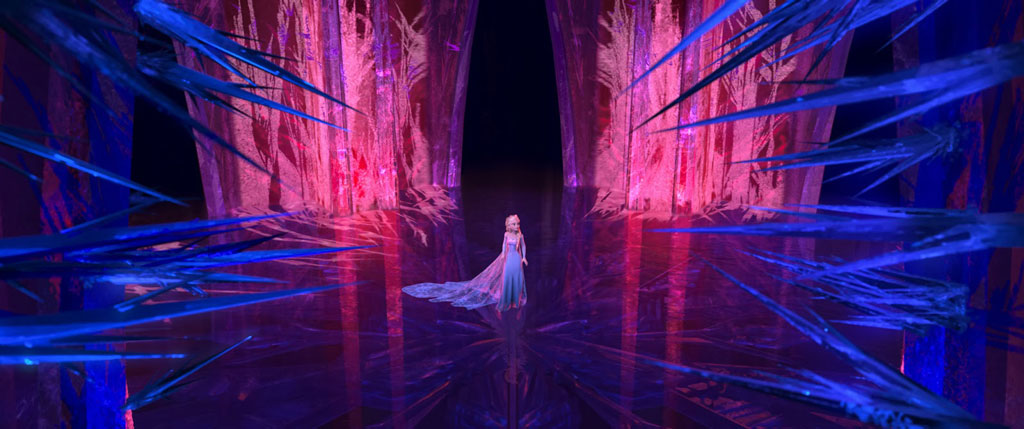 Movie review: ‘Frozen’ doesn’t raise the bar, but instead skates on it Frozen's locales, such as Elsa's ice palace, feature some very unique aesthetics. One of the film's strong points.