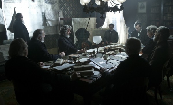 A movie still from Lincoln featuring Daniel Day-Lewis