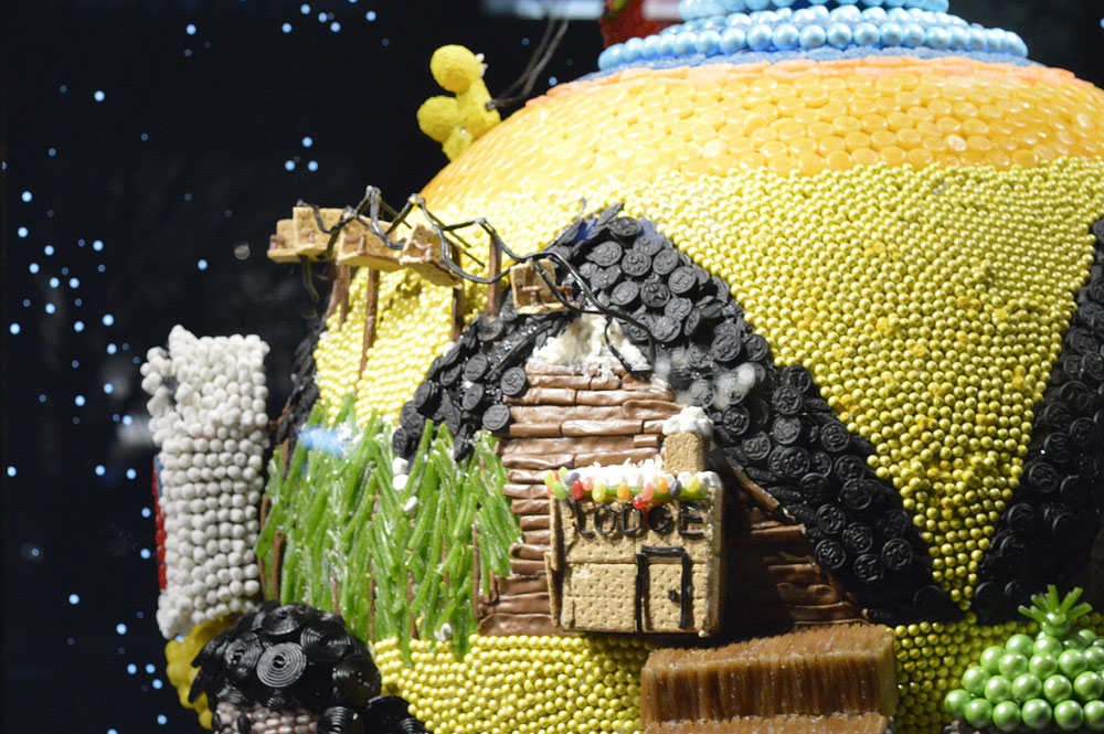 SLCC students design Macy’s candy window Close up of candy window