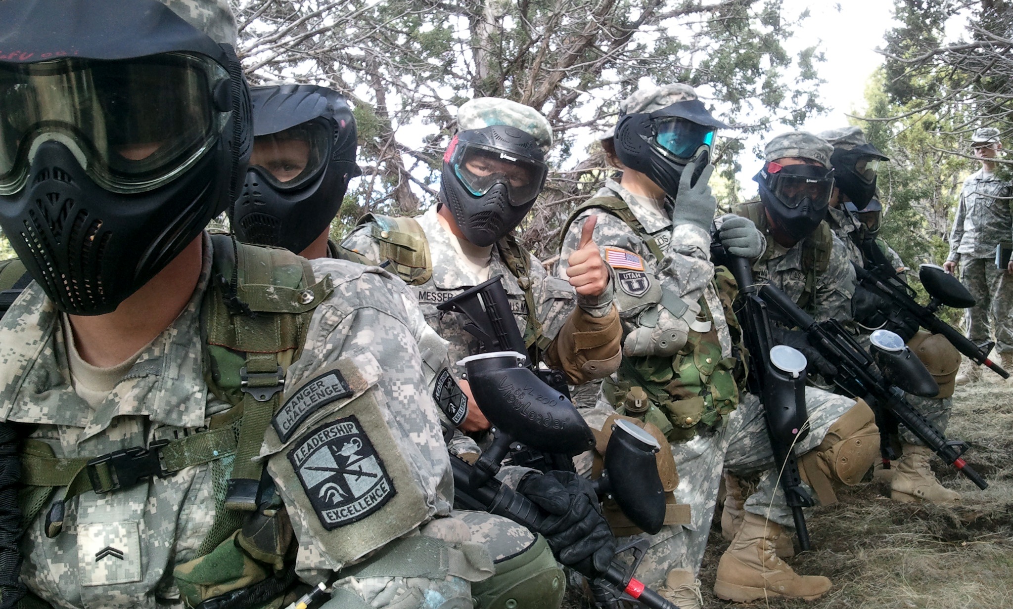 ROTC Field Training: Making an Officer, Day 3 Cadets Wichita, Engleby, Messer, Willis and Gemma in formation