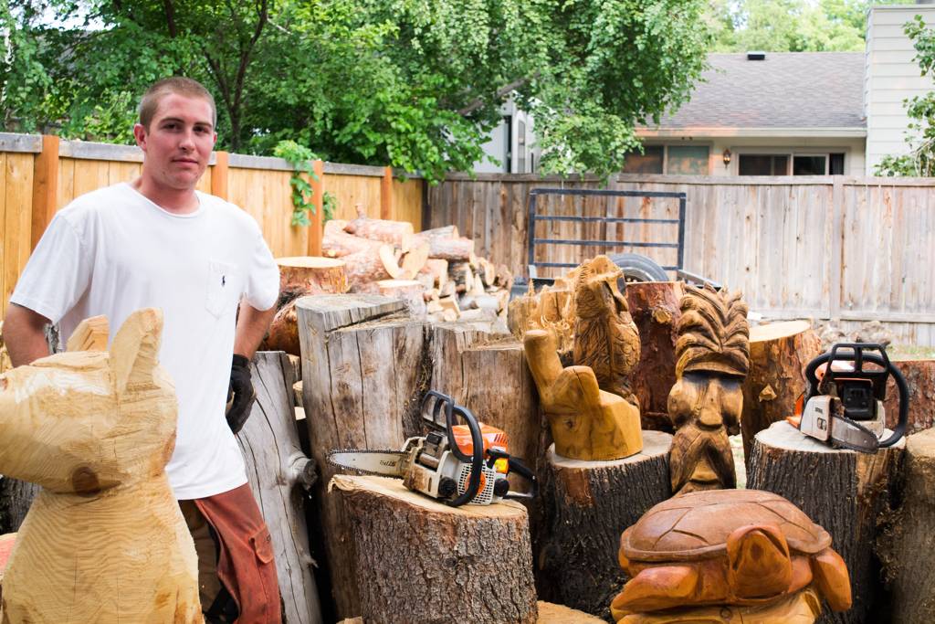 Cutting art against the grain wood sculptures